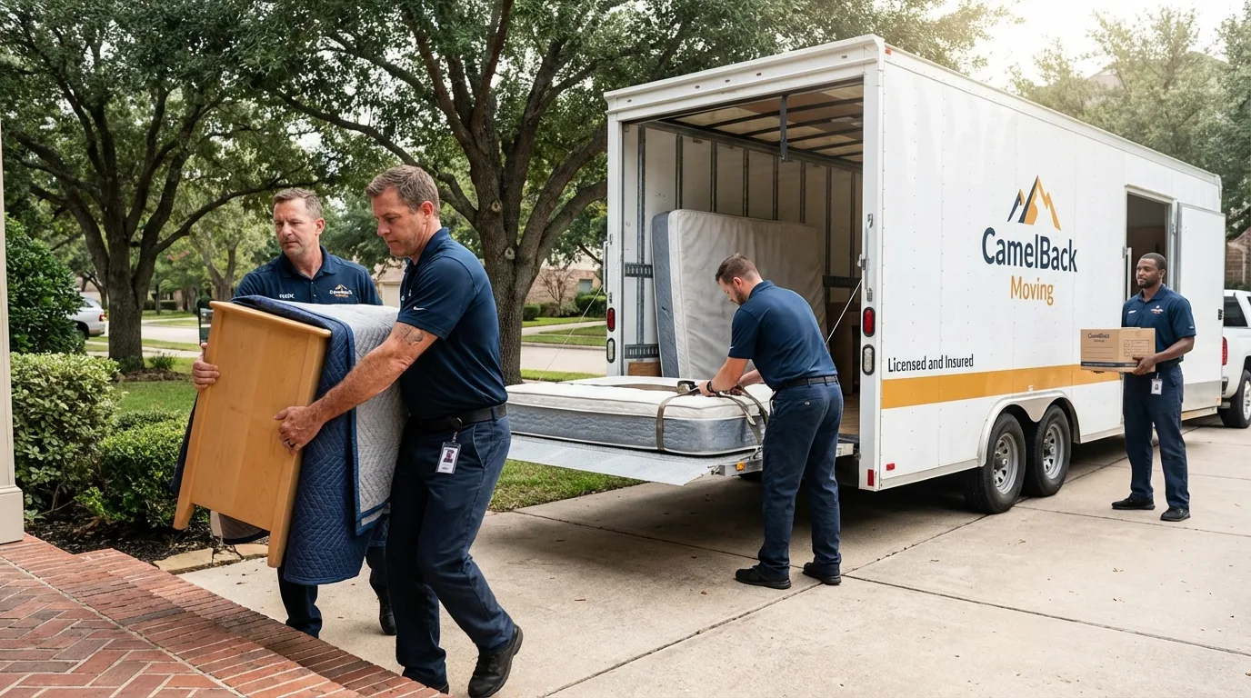 Crew loading residential truck for cross-state move from Avis, PA